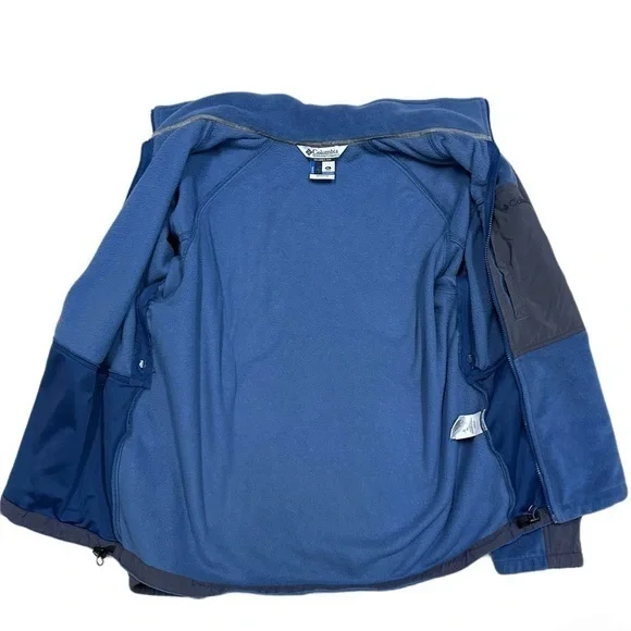 Columbia Blue & Gray Vertex Sherpa Fleece Jacket Sz XL - Picture 3 of 8